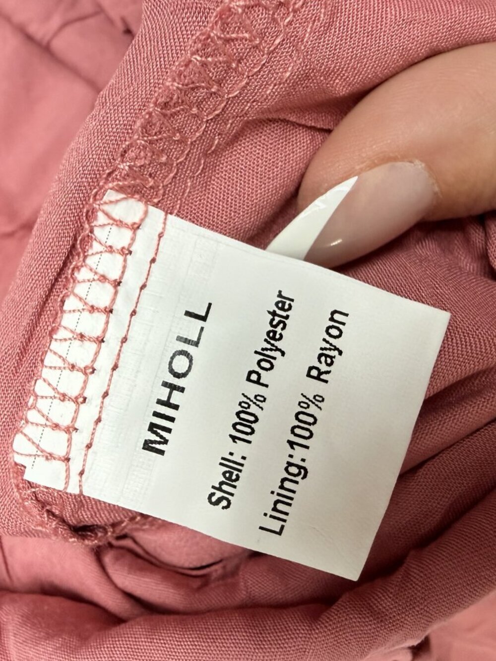 MIHOLL Swiss Dot Babydoll Dress Pink Sheer Tie Waist Size S - Picture 8 of 9